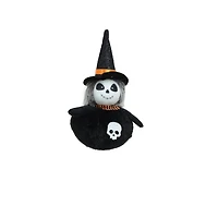 Round Black Cloth Happy Ghoul Figurine, Pack of 8