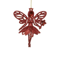 Hanging Red Angel Ornament with Star Wand, Pack of 6