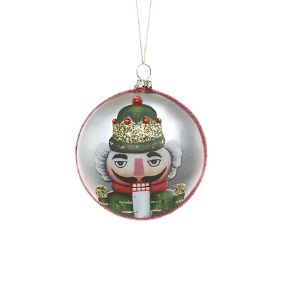 Hanging Glass Nutcracker Ornament,  Pack of 3