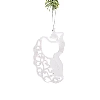Clear Plastic Dancer Ornament Glittering Dress, Pack of 6