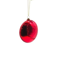 Yellow and Red Glass Painted Pendant Santa On The Job, Pack of 3