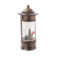 Brown Working Elf LED Snow Globe