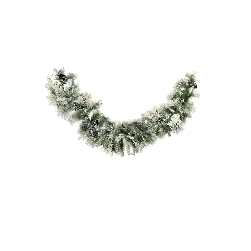 Flocked White Pvc Garland