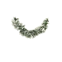 Flocked White Pvc Garland