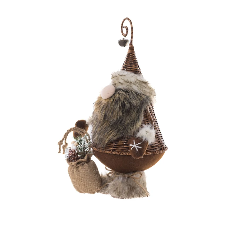 Brown and grey Wicker Elf Doll