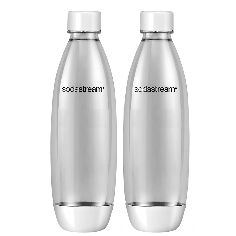 SodaStream 2-Pack White Fuse Carbonating Bottles - 1L