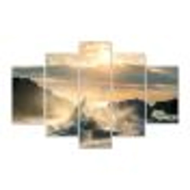 Big Wave Hit the Rock at Beach Canvas Wall Art Print