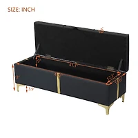 Storage Ottoman Bench - PU Leather