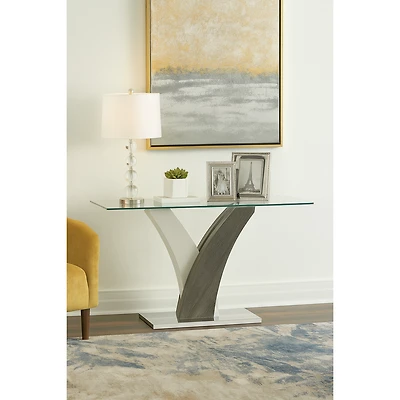 Jerome Sofa Table, Grey/White