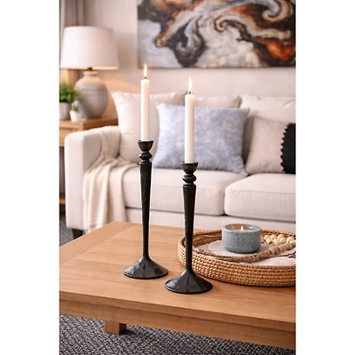 Ensemble Bollington de 2 bougeoirs noirs