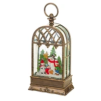 Brass Snowman Birdcage Snow Globe