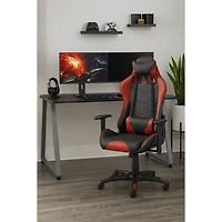 Sorrento Gaming Chair with Tilt & Recline - Black/Red