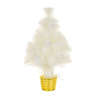 Sapin de Noël DEL blanc à pois