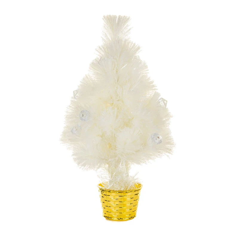 Sapin de Noël DEL blanc à pois