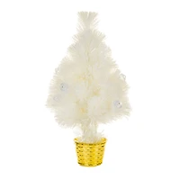 Sapin de Noël DEL blanc à pois