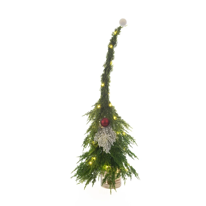 Green Pvc Illuminated Christmas Tree with Ornament