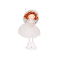 White Polyester Angel Ornament with Hat, Pack of 10