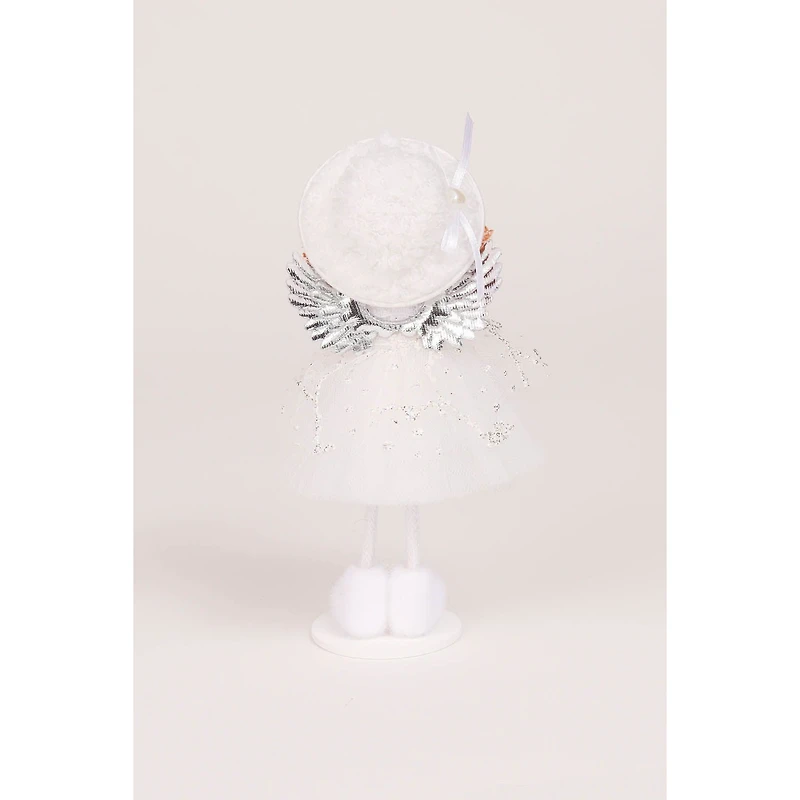 White Polyester Angel Ornament with Hat, Pack of 10