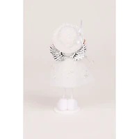 White Polyester Angel Ornament with Hat, Pack of 10