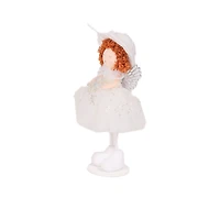 White Polyester Angel Ornament with Hat, Pack of 10