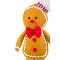Hanging Brown Cloth Cooking Gingerbread Man Figurine, Pack of 8
