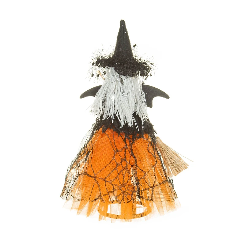 Orange and Black Cloth Grinning Figurine Bat Wings, Pack of 4