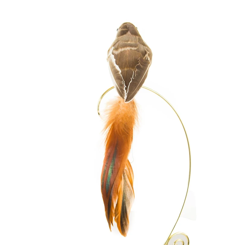Clip-On Brown Bird Ornaments, Pack of 6