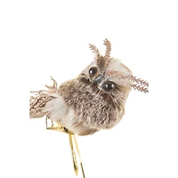 Clip-On Brown Great Horned Owl Ornaments, Pack of 6