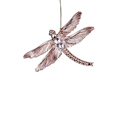 Hanging Gold Acrylic Dragonfly Ornament, Pack of 10