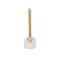 Gold and White Glass Candle Illuminated Display