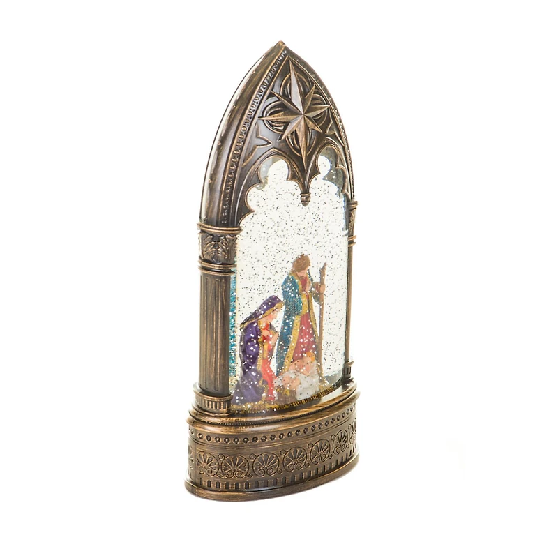 Bronze Nativity Snow Globe