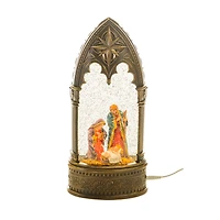 Bronze Nativity Snow Globe