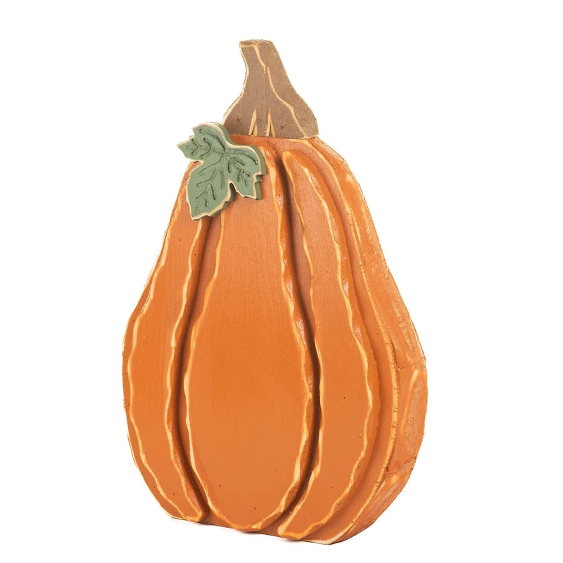 Orange Wood Pumpkin Standee