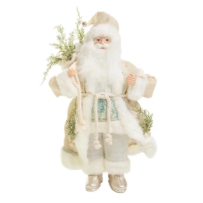 Cream and Ivory Santa Claus Figurine