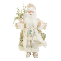 Cream and Ivory Santa Claus Figurine