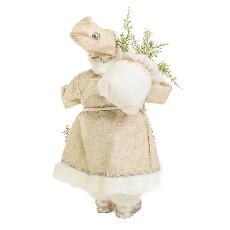 Cream and Ivory Santa Claus Figurine