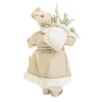 Cream and Ivory Santa Claus Figurine
