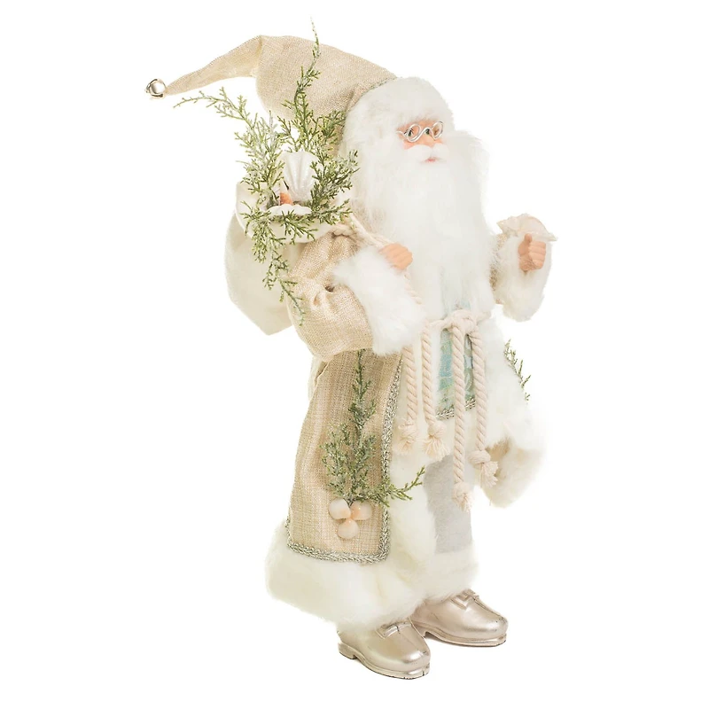 Cream and Ivory Santa Claus Figurine