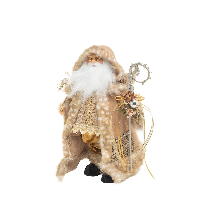 Beige and Gold Nordic Santa Figure