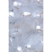 Flocked White Pe/Pvc Cool White LED Christmas Tree with Lights