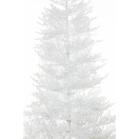 Sapin de Noël floqué blanc en PVC avec DEL changeant de couleur