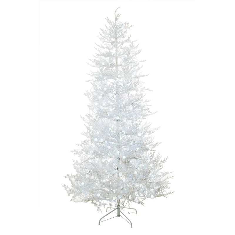 Flocked White Pvc Color Change LED Christmas Tree