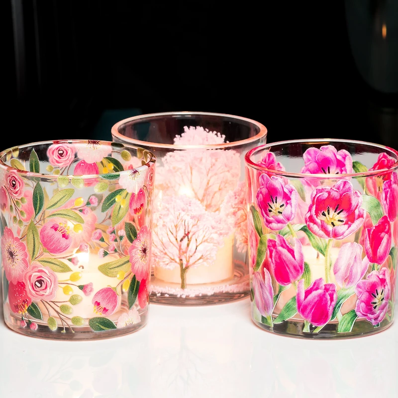 Bright Florals Votive, Assorted