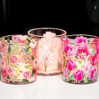 Bright Florals Votive, Assorted