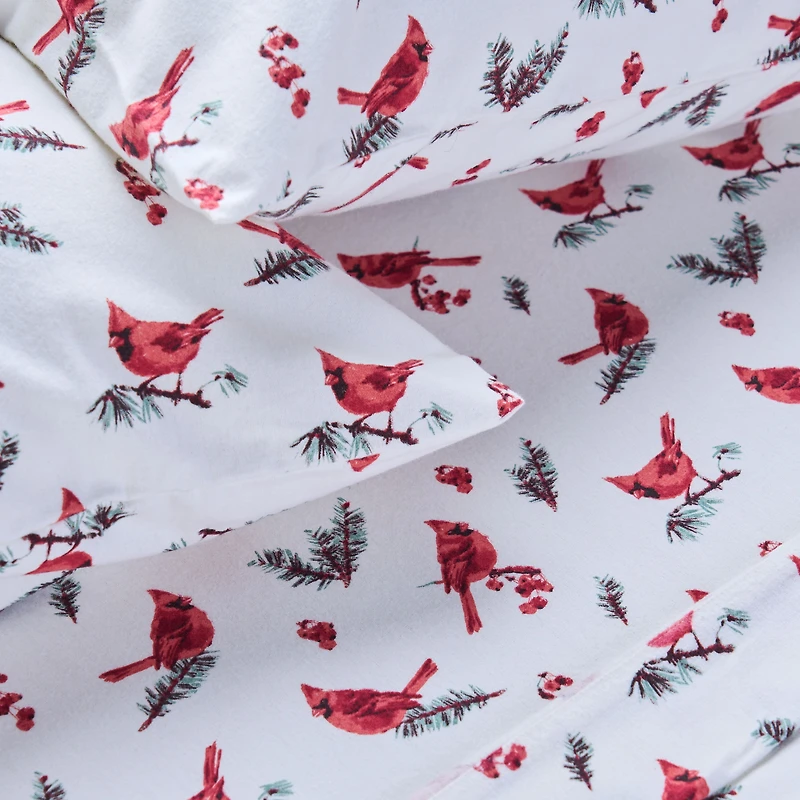 Flannel Sheet Set Cardinals
