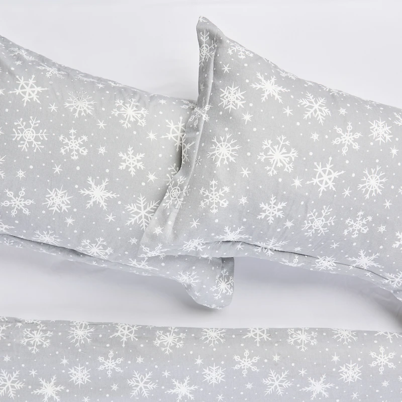Snow Flannel Duvet Cover Set