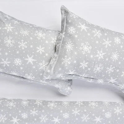 Snow Flannel Duvet Cover Set