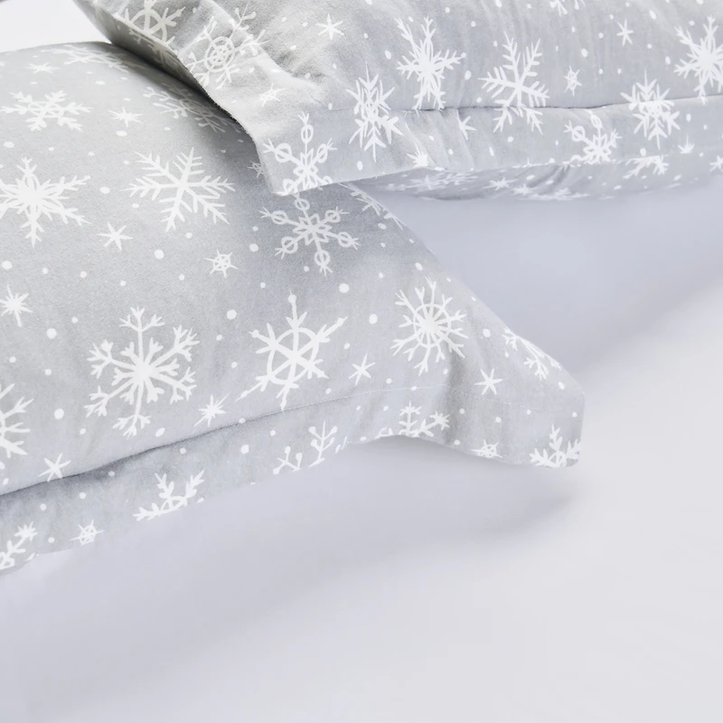 Snow Flannel Duvet Cover Set