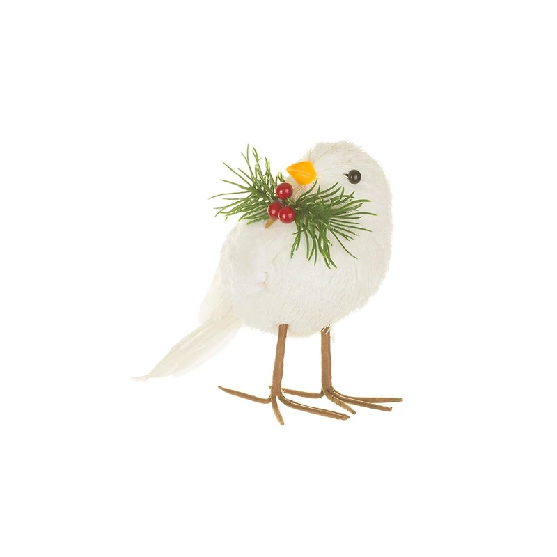 White Straw Bird Figurine, Pack of 3