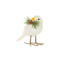 White Straw Bird Figurine, Pack of 3